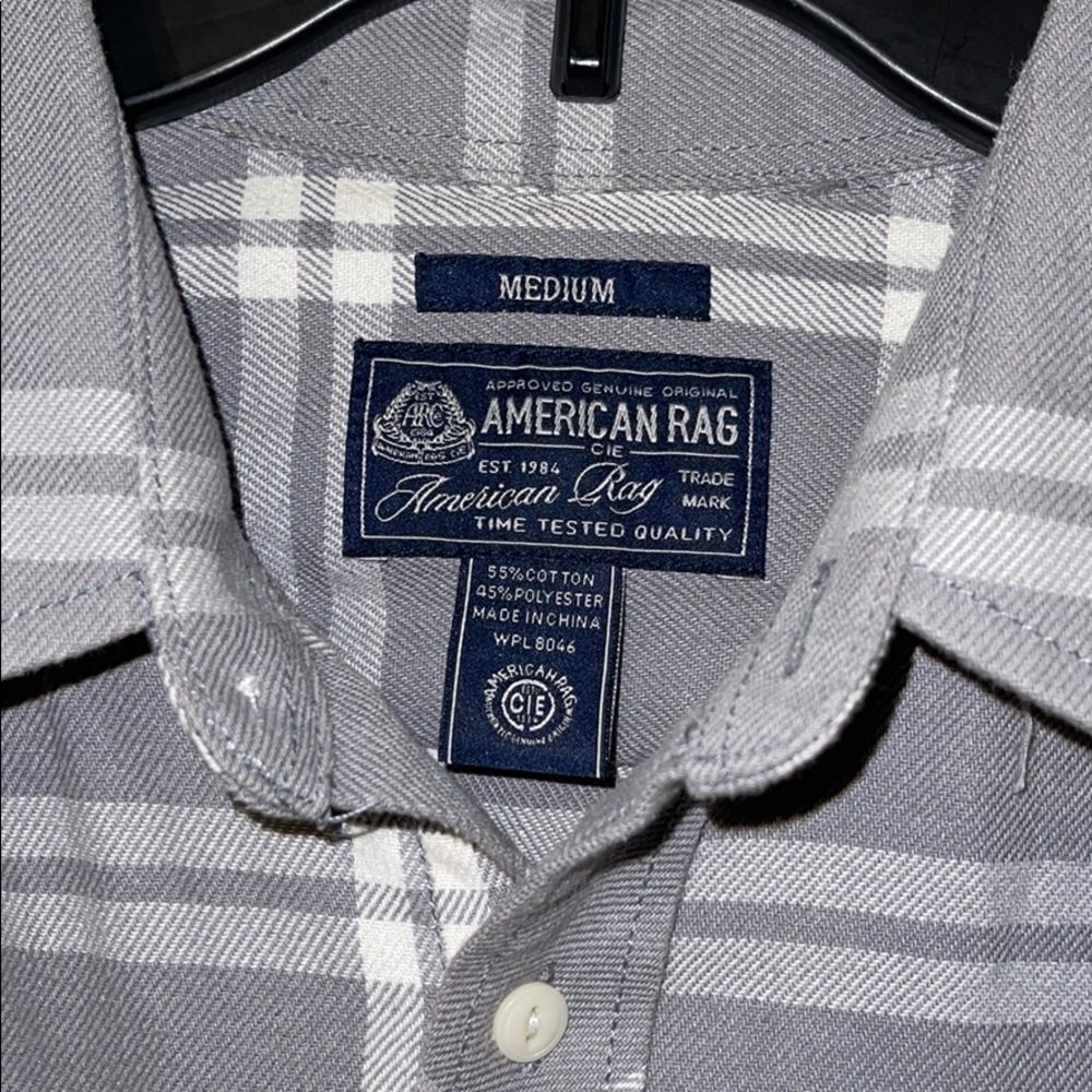 American Rag Grey/White Flannel - Picture 2 of 6
